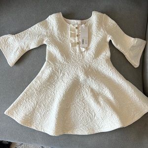 White long sleeved dress. Janie and Jack NWT